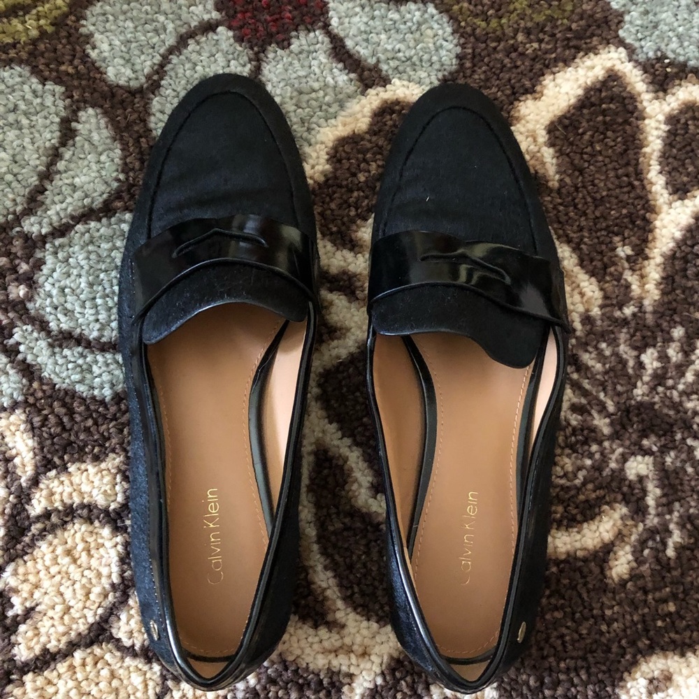 calvin klein black flats